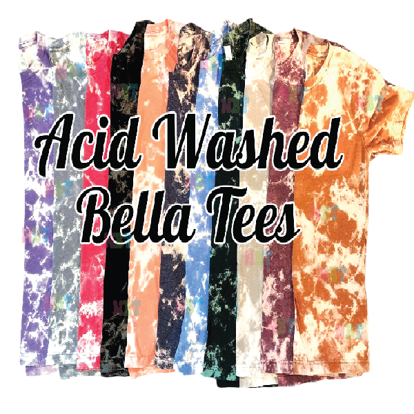 Bella canvas Acid Wash T-Shirts, Bleached Blank T-shirts, Bella Canvas T-Shirts, Sublimation T-Shirts, Acid Wash