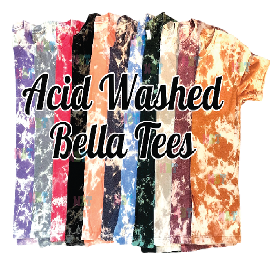 Bella canvas Acid Wash T-Shirts, Bleached Blank T-shirts, Bella Canvas T-Shirts, Sublimation T-Shirts, Acid Wash