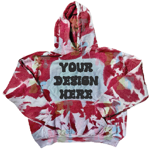 Acid Wash Red Hoodies, Scrunched Red Hoodies, Bleached Hoodies